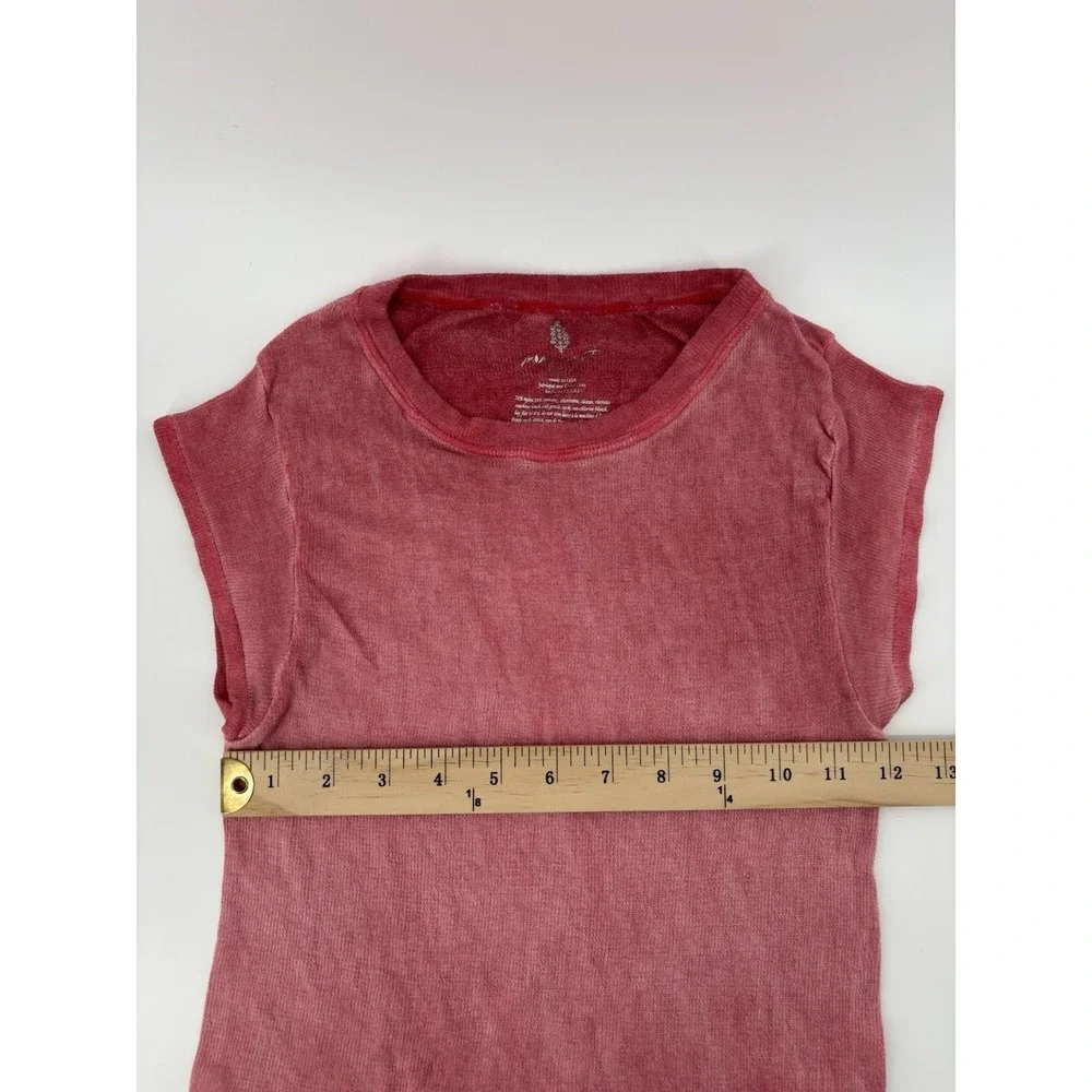 NWT Free People FP Movement Double Point Stretch Tee T Shirt XS/S Red $48